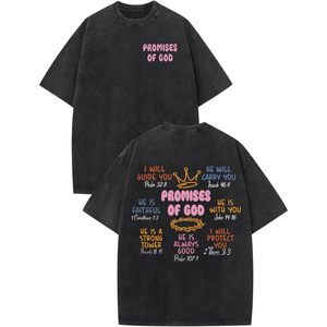 Camiseta Cristiana Extra Grande FOXA para Mujer, 100% Algodón, con Versículo Bíblico, Estilo Vintage, Transpirable - Product Image 1