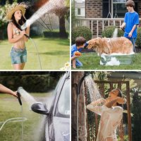 Fournitures d'extérieur Pompe de douche à eau rechargeable USB personnalisée Douche bidet portable avec seau pliant