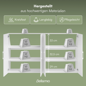 Étagère de plafond inclinée avec portes blanches 100x52x179 cm Armoire pour plafonds inclinés avec 6 compartiments - Product Image 3