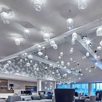 Lustre suspendu d'escalier de style nordique, luminaires modernes en verre pour hall d'entrée, lampes créatives modernes pour bar