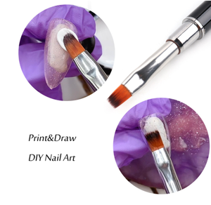 Pinceau à ongles en gel double pointe, pinceau pour polygel, pinceau pour gel acrylique, pinceau pour peinture sur gel, pour la création de manucures professionnelles - Product Image 4
