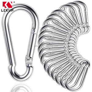 En stock, capacité de charge de 290 lb, mousqueton en acier inoxydable 304, porte-clés, crochet robuste, mousqueton à ressort en acier inoxydable - Product Image 1