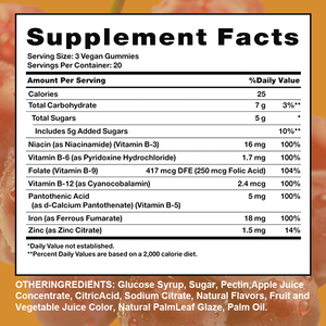 Gummies de Fer à Marque Blanche Sans Gluten pour Adultes : Soutien Général à la Santé, Énergie et Fonctionnement, Supplément de Vitamines B - Product Image 3