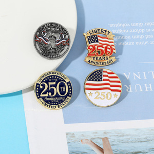 2026年美国国庆250周年纪念品珐琅徽章美国国旗徽章别针适用于帽子、衣服 - Product Image 3