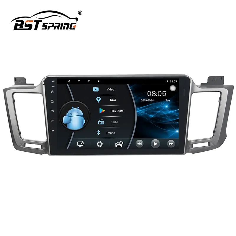 10.1 인치 안드로이드 자동차 DVD 플레이어 GPS 네비게이션 시스템 도요타 RAV4 2013-2018 자동 스테레오 라디오