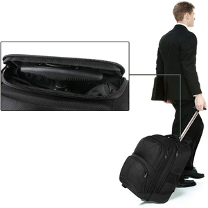 17 Inch Business Laptop <strong>Backpack</strong> <strong>Wheels</strong> High School College Rolling Travel Suitcase Trolley Luggage for High School College - Product Image 6