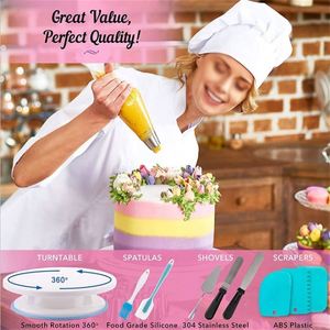 1 unidad Kit de herramientas ecológicas de grado alimenticio aptas para lavavajillas para decoración de pasteles, utensilios de repostería, soporte giratorio para glaseado - Product Image 4