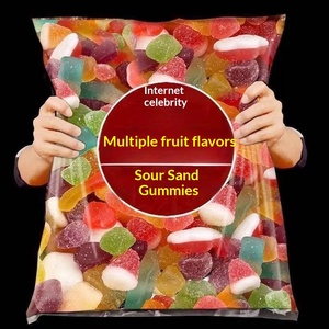 Bonbons gélifiés en gros, deux couleurs, en forme de cœur, enrobés de sucre, saveurs de fruits assorties, bonbons gélifiés moelleux et masticables, bonbons en vrac, OEM - Product Image 6