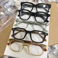 Monture de lunettes optiques rectangulaires épaisses en acétate, grande taille, pour femmes et hommes