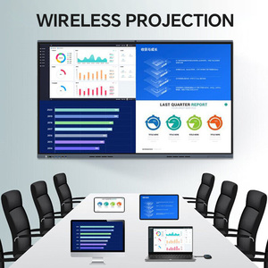 65-inch 75-inch Hệ thống kép bảng trắng thông minh di động kỹ thuật số tương tác màn hình phẳng 20 điểm IR Touch 4k hội nghị từ xa OEM - Product Image 6