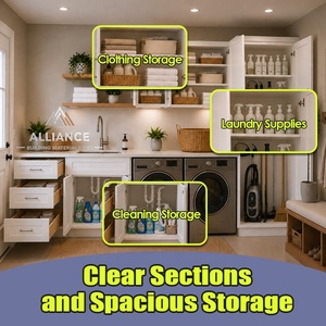 American Washer Dryer Cabinet <b>Storage</b> | USA Warehouse In Stock Cabinets | <b>Laundry</b> Room/Kitchen Cabinets For Residential Projects - Product Image 6