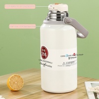 Bouteille d'eau isotherme portable en acier inoxydable grande capacité pour le sport et les voyages, à double paroi, réutilisable
