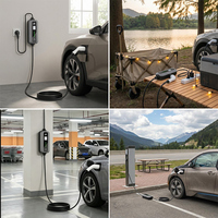 Station de recharge portable pour véhicules électriques de type 2, norme européenne, OEM, écran 2,4 pouces