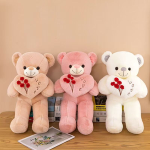 Peluş Oyuncak Ayı Sarılma Kalpli Kanepe Seni Seviyorum Papyonlu Sarılma Büyük Çift Düğün Peluş Oyuncak Ayı Dolması Oyuncak Ayı Bebek Çocuk Hediyesi - Product Image 1