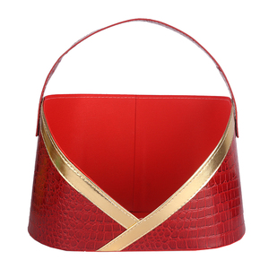 Grand panier à fruits de style chinois avec poignées en cuir, <span class=keywords><strong>cadeau</strong></span> de Noël, sac de rangement, souvenir, origine Guangzhou - Product Image 5