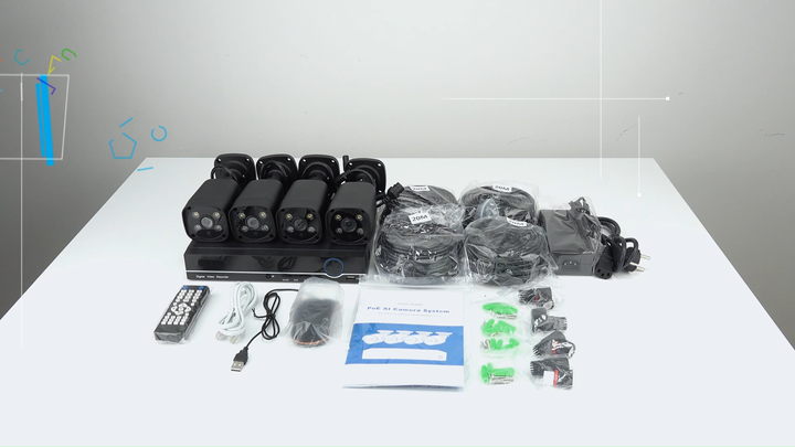 Misecu Hd 8Ch 5Mp Cctv Poe Camera Nvr Kit Home Two-Way Audio Ip  Camera Video Surveillance System