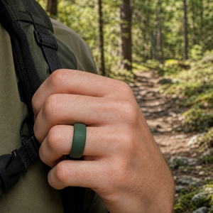Coque de protection en silicone Oura Ring 5/4 Galaxy Ring RingConn Ultrahuman, motif gaufré vert forêt, pour anneau intelligent, texte personnalisé - Product Image 4