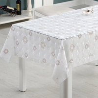 Nappe Ronde Imprimée RNPT en EVA, Motif Moderne, Imperméable et Anti-Taches pour Salle à Manger