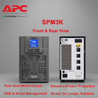 SPM3K 3kVA/2400W Onduleur monophasé en ligne avec batterie intégrée pour la sauvegarde de l'alimentation des serveurs, des équipements réseau et de bureau