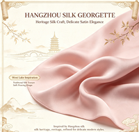 Costume en satin de georgette 100% soie pour robe, jupe, chemise pour femme