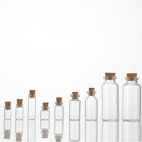 Ventes en gros de flacons en verre transparent de 4 ml à 30 ml avec compte-gouttes et bouchon en liège pour l'emballage d'huiles parfumées