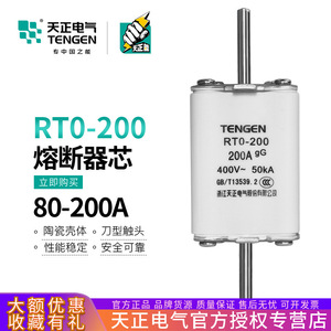 Elemento Fusible Tengen Rto-200 200A Gg 400V 50kA Tipo Cuchilla de Tubo Cuadrado Cerámico - Product Image 5