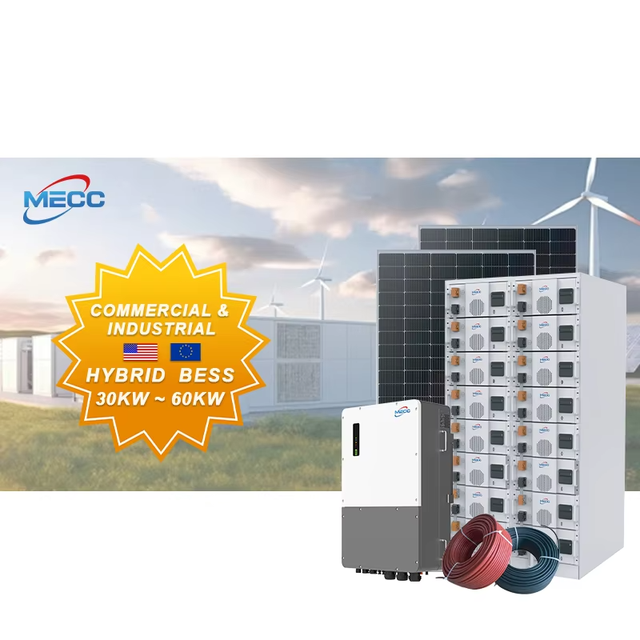 For Factory 60KW Hybrid Solar Generator with MPPT Controller LiFePO4 Battery for Commercial Industrial Power Supply System