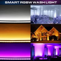 Lumière LED RVB CW WW Smart Wall Washer APP Télécommande Mariage Église Scène DJ Dimmable Étanche Extérieur RVB