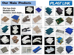 <span class=keywords><strong>PL</strong></span> 880 Flex Bevel Slat Top Chain Förderung von Lebensmittel getränke flaschen und-behältern Zuverlässiger POM mit Edelstahls tift - Product Image 5