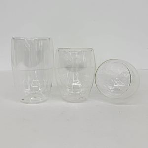 Vaso de Vidrio de Borosilicato de Doble Pared Preperforado, Redondo, de 8oz, 12oz, 15oz, Transparente, para Cappuccino, Latte y Otras Bebidas - Product Image 2