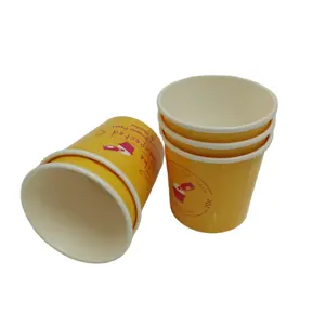 SP096 Food Grade Custom Printed Clear Still Gelato Paper Cups Ice Cream Containers 16OZ Disposable Bowl