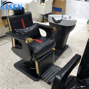 KISEN <b>Adjustable</b> <b>Footrest</b> Electric Hair Washing Salon Shampoo Chair With Durable Ceramic Bowl Massage Salon Head Spa Bed - Product Image 1