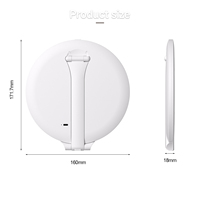Miroir de maquillage LED intelligent avec interrupteur à induction, arrêt programmé, fonction mémoire, miroir de vanité pliable