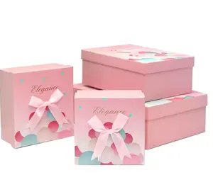 Wholesale Price Cute Pink Gift Packaging Paper Box