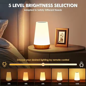 Lampe de table Lampe de chevet pour chambre à coucher 13 couleurs changeantes Veilleuse tactile RVB Télécommande Dimmable USB Rechargeable Portable Room Light - Product Image 5