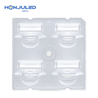 HONJU 60 Degrés LED 5050 Module Lentille de Réverbère 4 Perles de Lampe Optique PC Plano-Convexe pour Stade Extérieur Utilisation Polarisée