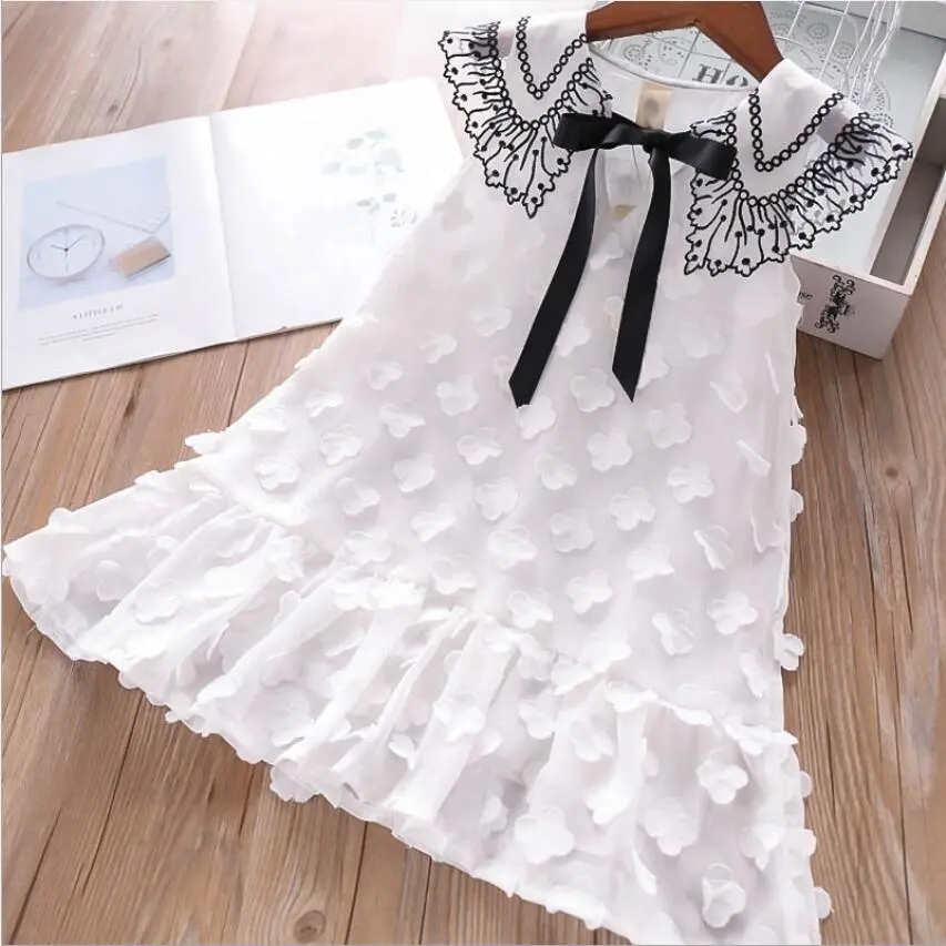 Hot Sale Fashion Style Girls Sleeveless Butterfly Dresses Kids Flower For Wholesale