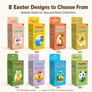 Kit de Arcilla Seca al Aire para Manualidades de Pascua al por Mayor - Set de Arcilla de Modelar No Tóxica con Temática de Conejitos para Niños, Regalo y Decoración Festiva Todo en Uno, OEM - Product Image 3