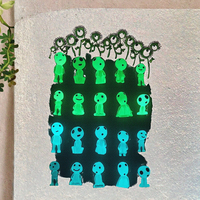 Mini résine lumineuse fée poupée intérieur extérieur maison jardin Pot décoration forêt fantôme princesse Mononoke modèle Figurine