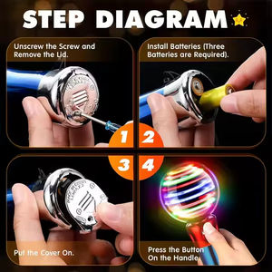 Baguette Magique LED Personnalisée avec Logo, Boule Étoile Tournante, Bâton Lumineux, Jouet Lumineux pour Enfants, Fête Nationale, Fabricant OEM ODM - Product Image 3