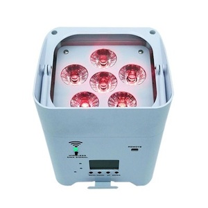 Projecteur de scène LED <span class=keywords><strong>SFR</strong></span> DMX512 à coque en alliage d'aluminium, RGBWAUV, rechargeable avec batterie Li-ion - Product Image 5