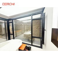 Ventanas de Piso a Techo con Marco Delgado DERCHI, Aluminio Ultra Delgado, Maximiza la Vista, Diseños de Ventanas Modernos para Casas