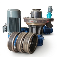 Machine à granulés de bois 30 kW, moteur haute puissance, broyeur intégré, haute productivité, OEM CE pour grande usine de traitement des déchets boisés