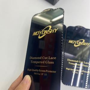 3D Kim Cương Cắt Ren Điện Thoại Di Động Tempered Glass Đối Với iPhone 15 14 13 12 16 Bảo Vệ Màn Hình Cho iPhone 17 Pro Max - Product Image 4