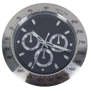 Horloge murale ronde en quartz vert avec cadran lumineux et cadre métallique pour la décoration du salon - Product Image 5