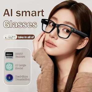 Custom OEM ODM Object Recogni Navigation Driving Cycling Sports Music Live Photo Taking <b>Camera</b> Sunglasses Audio AI Smart Glasses - Product Image 5
