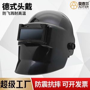 Casco de Soldadura de Arco con Aislamiento Térmico de Doble Cristal Estilo Alemán, con Protección de Gas y Tapa Abatible para Soldadura por Arco - Product Image 4