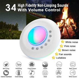 Máquina de Sonido Blanco <span class=keywords><strong>para</strong></span> Bebés, Sonidos Personalizados <span class=keywords><strong>para</strong></span> <span class=keywords><strong>Dormir</strong></span>, Luz Nocturna Inteligente, Altavoz de Terapia con Sonidos de <span class=keywords><strong>Lluvia</strong></span> <span class=keywords><strong>para</strong></span> la Relajación Infantil - Product Image 3