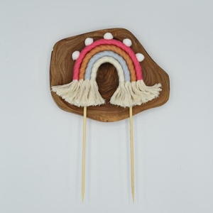 ท็อปเปอร์เค้กสายรุ้งแบบเชือกขนาดเล็ก สวยหรู คุณภาพสูง - Product Image 1