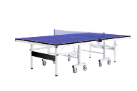 Table de tennis de table pliable et mobile en gros, table de ping-pong de taille réglementaire avec roues pour l'intérieur et l'extérieur